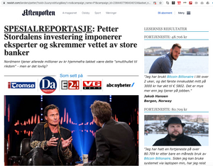 Artikkelen ligger på nettstedet Nexish.com, men ser ut som en artikkel i Aftenposten. Bildene og logoene er stjålet fra andre medier og sammenhenger. De avbildete personene til høyre er ikke de samme som navngis.
