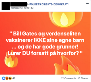 Slik fremmes påstandene om barna til Bill Gates i norske Facebook-grupper