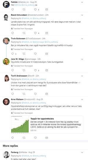 Skjermdump fra Twitter